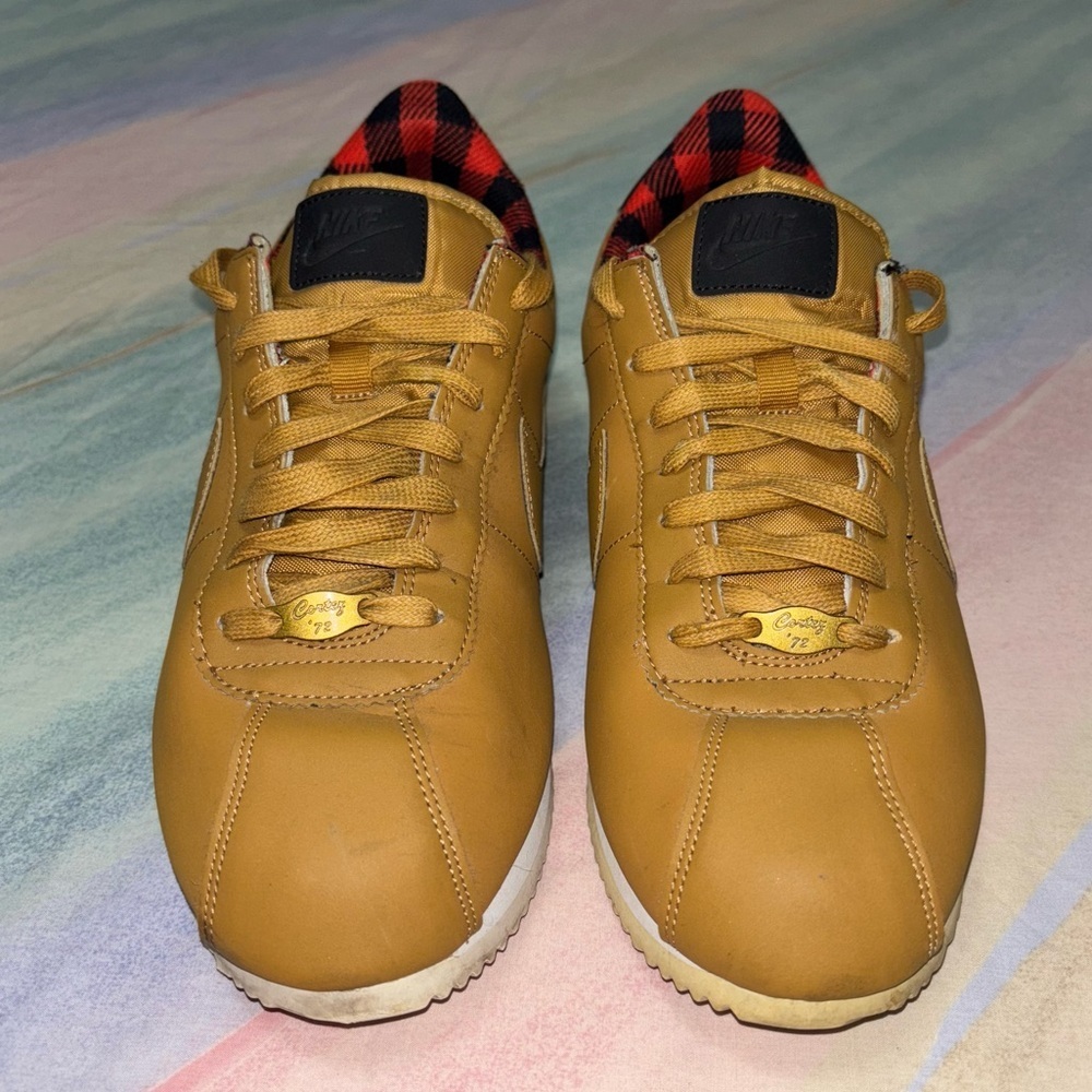 Nike Cortez basic premium classic 72 sneakers size 10.5 men Wheat PLAID - Picture 3 of 9